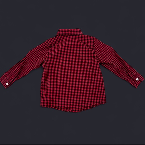 NWOT**** Old Navy Red & Black Gingham Shirt w/ Bow Tie - Picture 2 of 4